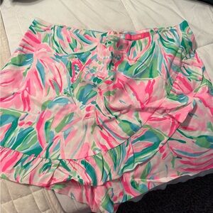 Lilly Pulitzer Pink and Green Patterned Skort